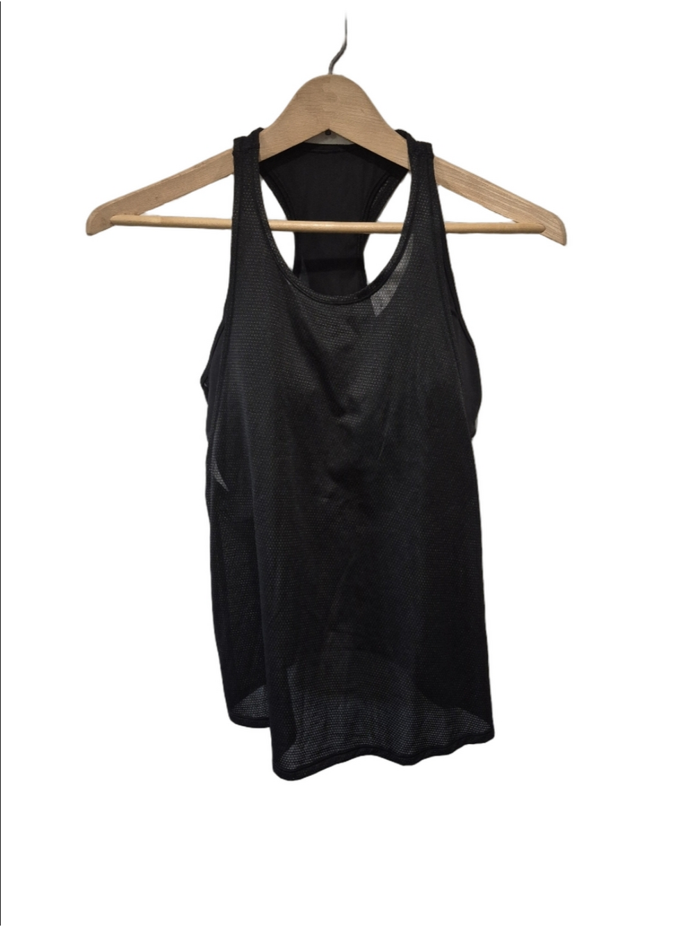 Lululemon Pushing Limits Black Mesh Tank W1ADJS